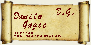 Danilo Gagić vizit kartica